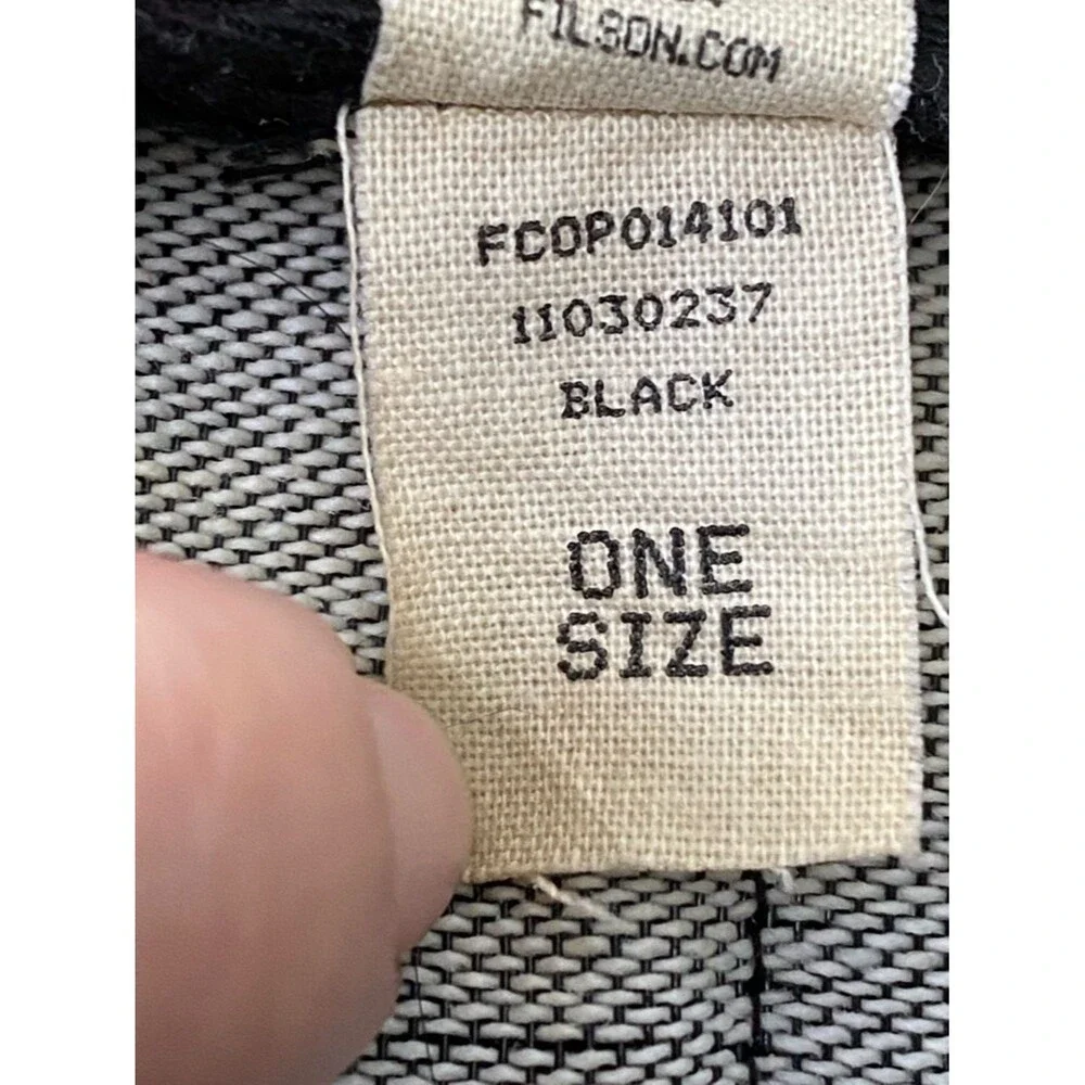 VTG Filson Rustic Brown Canvas & Black  Patch Trucker Cap OS Gorpcore Outdoor